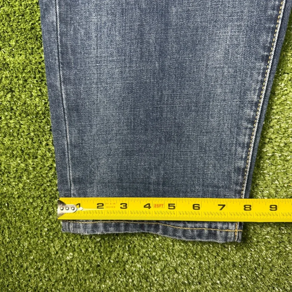 Lucky Brand Mens Straight Leg Blue Denim Jeans Medium Wash Distressed Size 32‎
